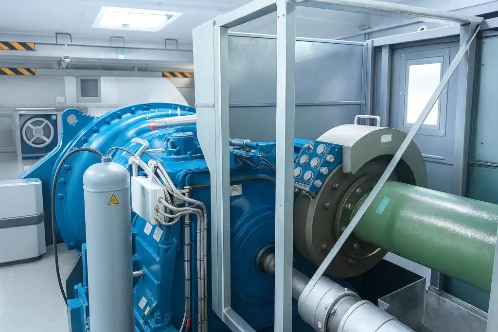 Wind turbine gearbox inspection setup