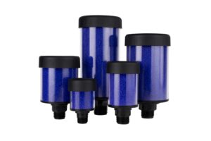Desiccant breather filters with blue silica gel for gearbox ventilation and moisture control